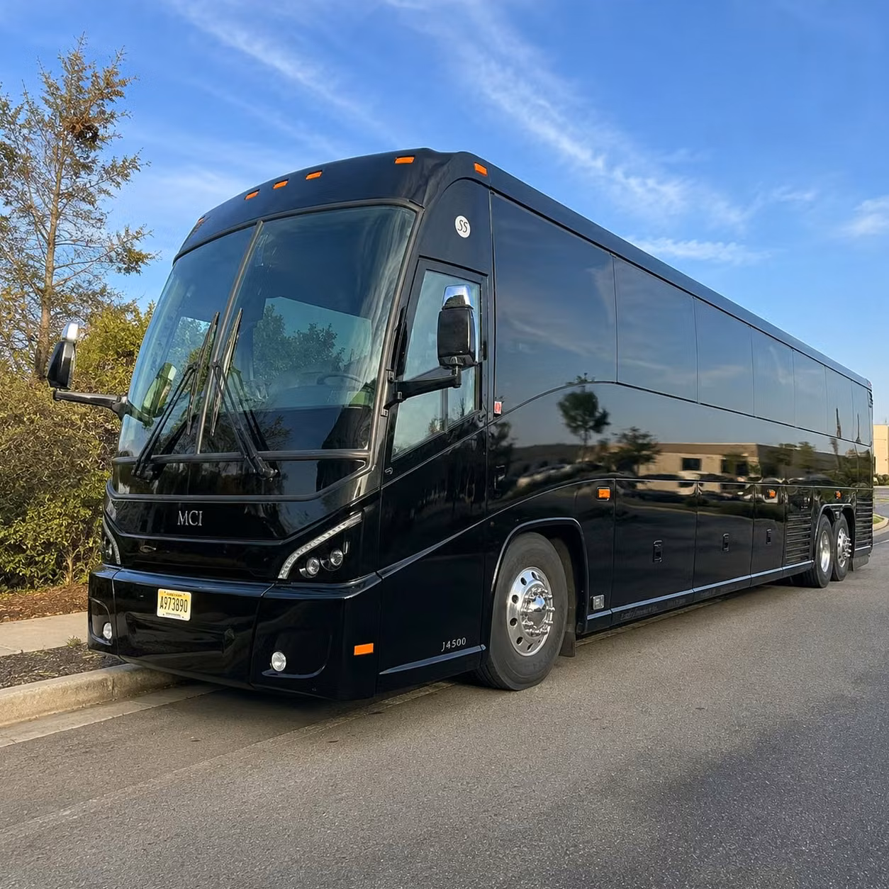 bloomington charter bus rental exterior