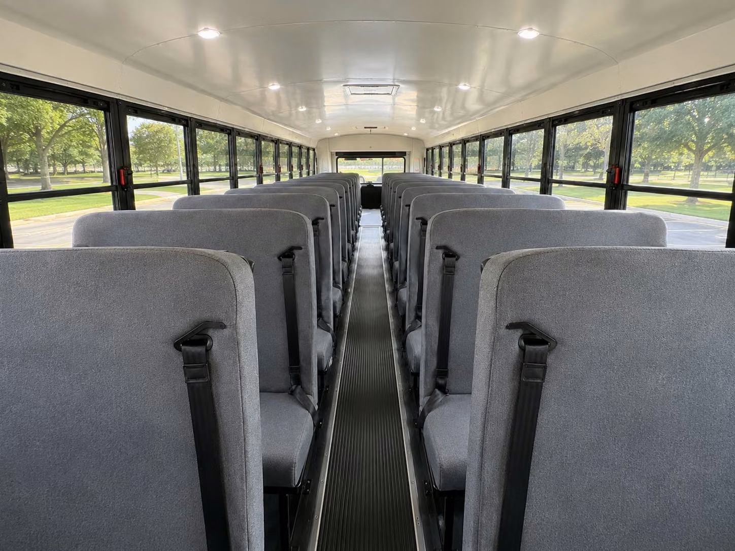 school bus inside